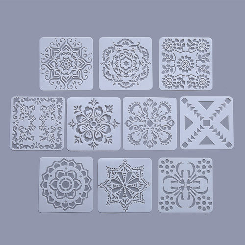Mandala曼陀罗绘画模版辅助绘画模板diy墙绘家具装饰镂空绘画模板 - 图2
