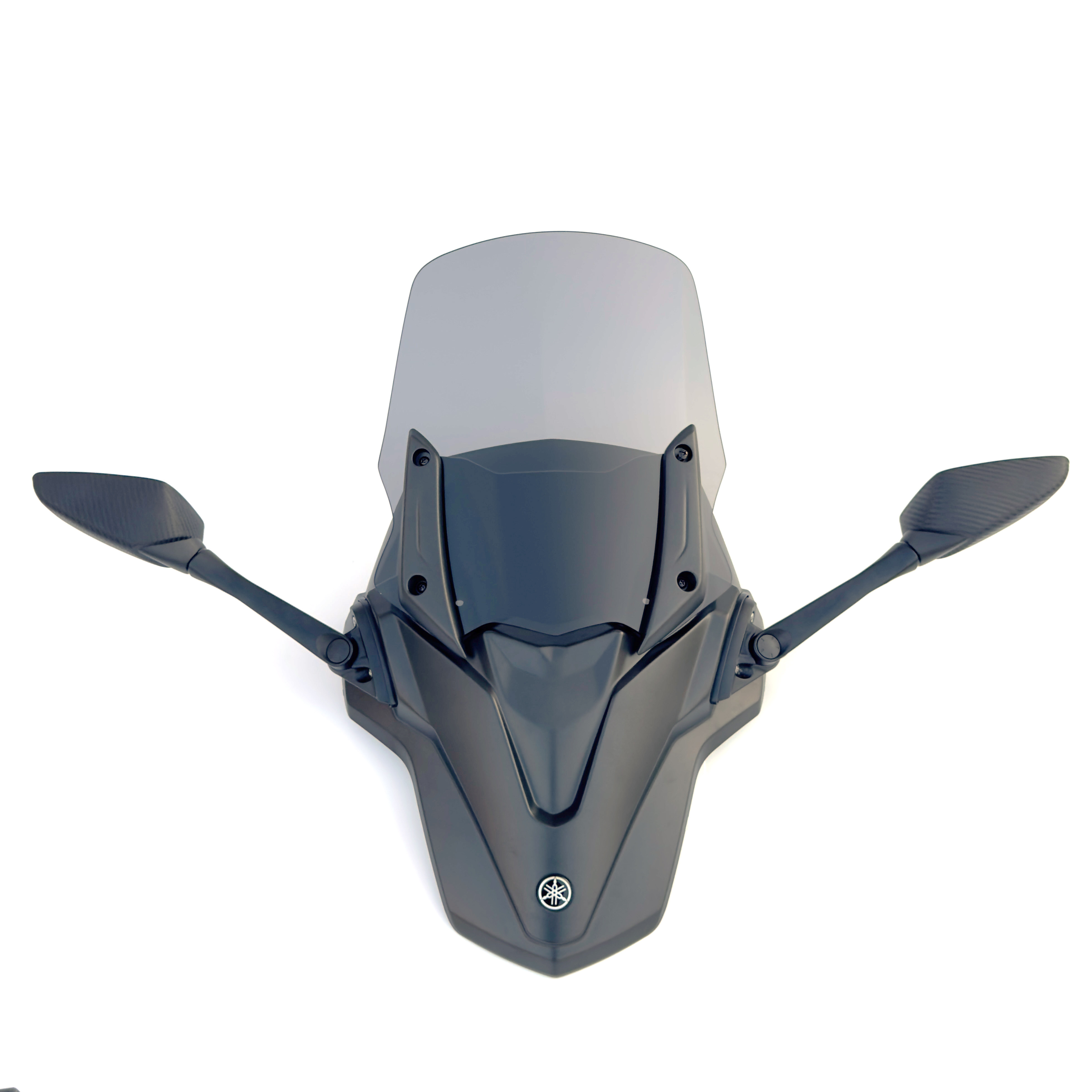 适用雅马哈兴鹰125改装TMAX前脸风挡ZY125T-18前置后视镜加高风挡 - 图3