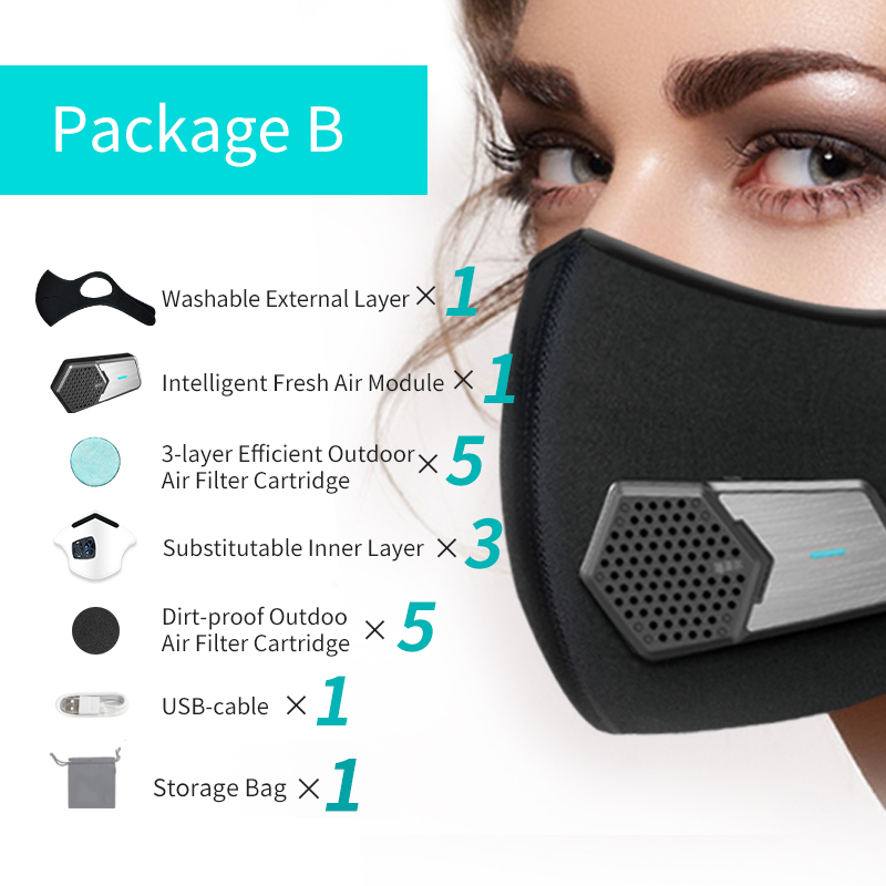 Kn95 Electric flu face masks pollution air Dustproof mask - 图0