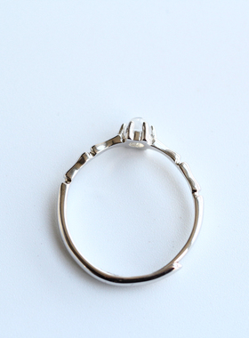 925纯银戒指全净体ins月光石日式