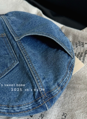 复古牛仔小众设计贝雷帽