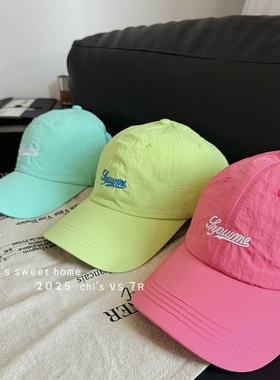 户外速干春夏季棒球帽男女同款潮牌运动跑步轻薄透气遮阳鸭舌帽子