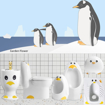 Penguin Series Children Small Toilet Ceramics Early Teach Small Poop Bucket Cartoon Toilet Cuddly Terrace With Little Urine Pocket