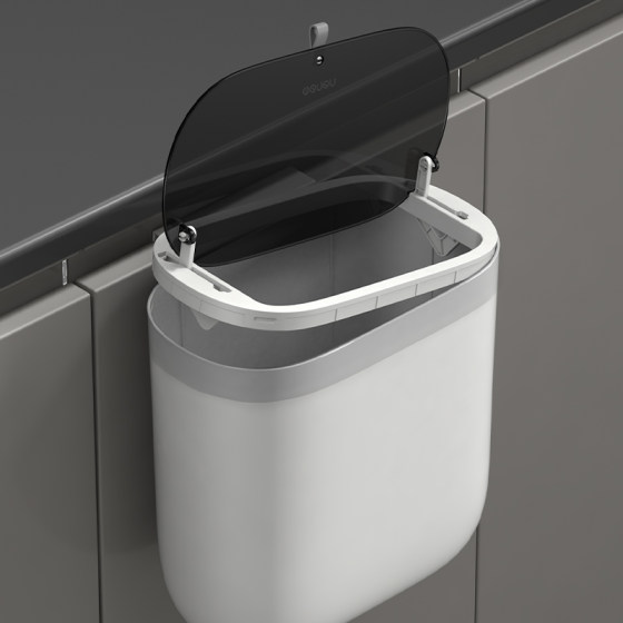 Cabinet door hanging food waste sorting trash can with lid