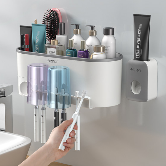 Toothbrush rack without punching electric set