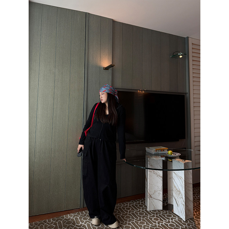 铅笔小鑫大码女装 复古街头 大口袋 工装直筒裤显瘦裤子,淘宝优惠券,粉丝福利购,淘宝优惠卷