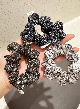 碎花边小肠发圈扎丸子头发绳发饰