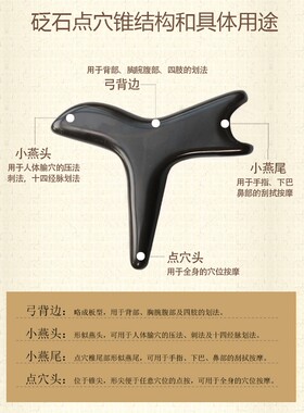 按摩器点穴棒牧雅轩砭石三角雀