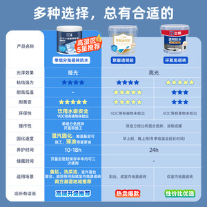 立邦卫生间专用透明防水胶漏水渗水免砸砖防水渗透剂涂料瓷砖浴室