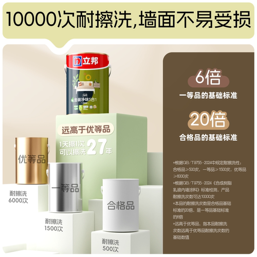立邦金装净味五合一乳胶漆内墙乳胶漆室内家用自刷涂料油漆面漆 - 图2