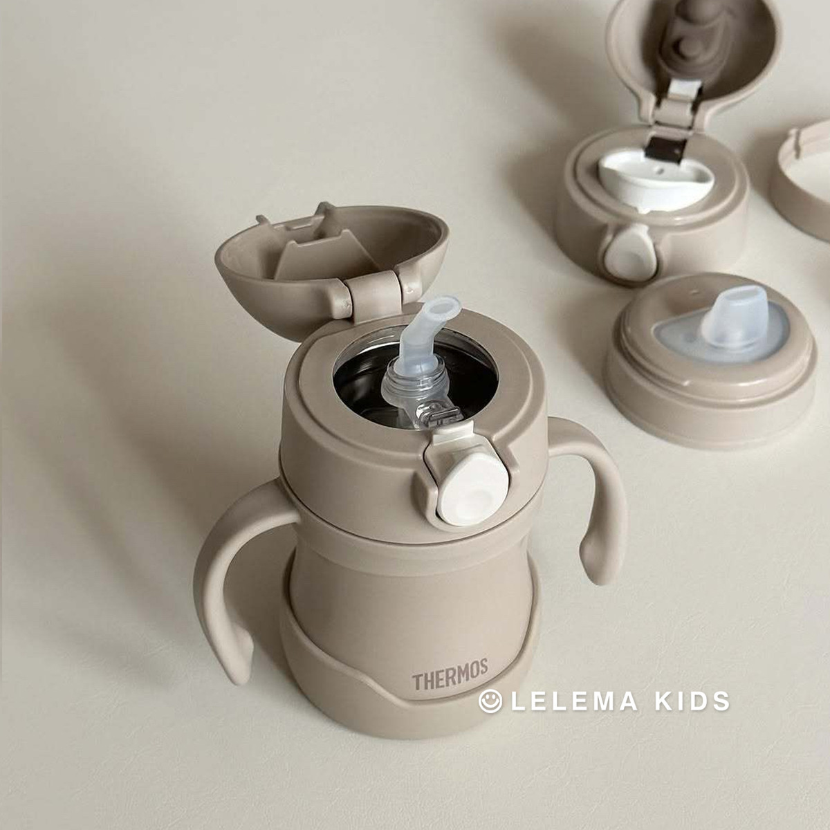 韩国膳魔师新品儿童保温杯双盖不锈钢婴儿学饮杯宝宝吸管杯直饮杯,淘宝优惠券,粉丝福利购,淘宝优惠卷