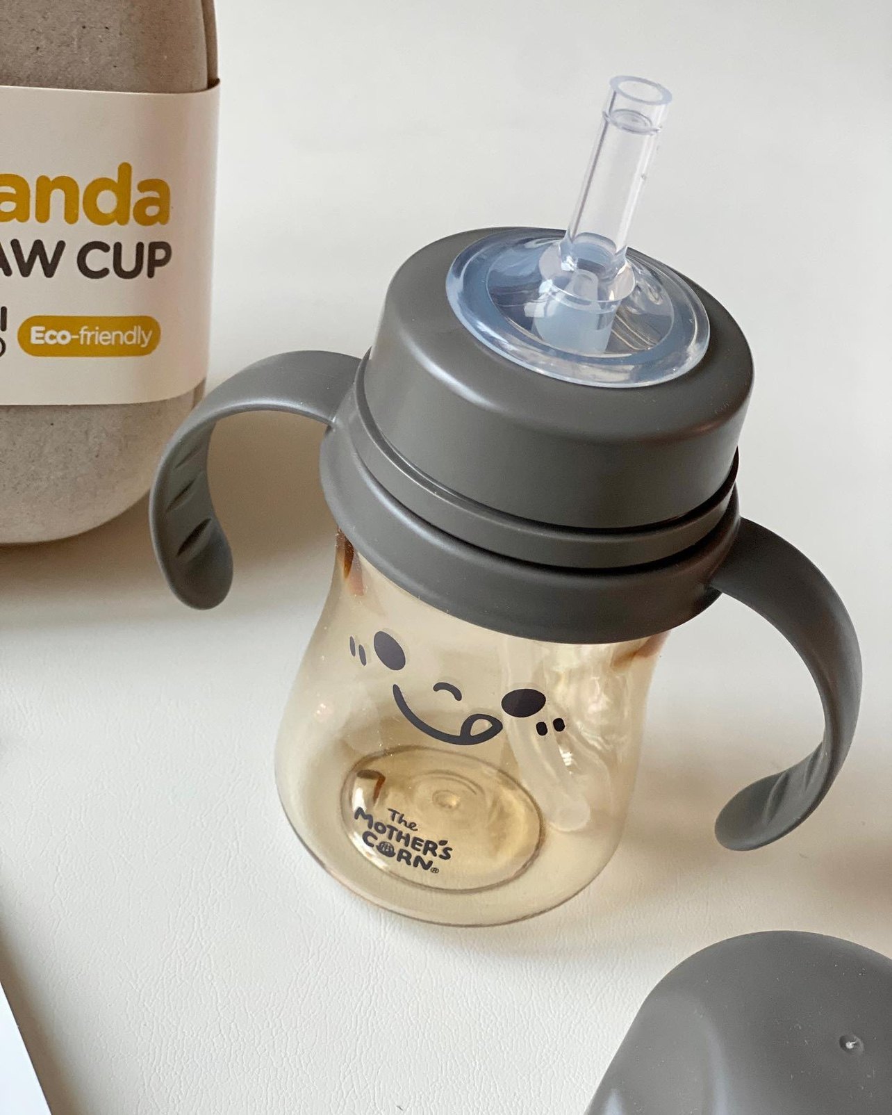 LLM｜韩国motherscorn笑脸吸管杯防呛宝宝学饮杯婴儿童喝奶ppsu,淘宝优惠券,粉丝福利购,淘宝优惠卷