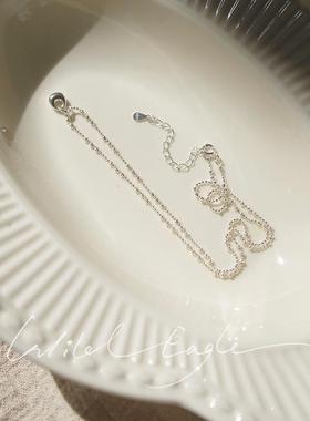 荒野鹰原创手工纯银S925链锁骨链