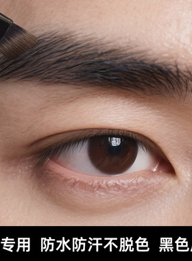 男士眉粉眉笔男生专用盘黑色烟灰色持久防水防汗不脱色新手初学者