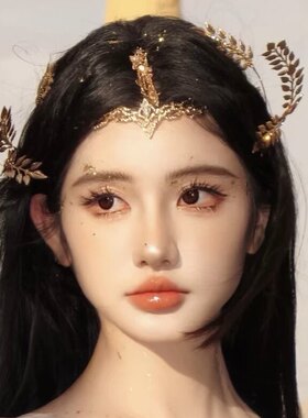 新古希腊女神头饰麦穗金色叶子