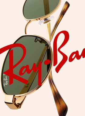 RayBan雷朋椭圆形金属太阳镜