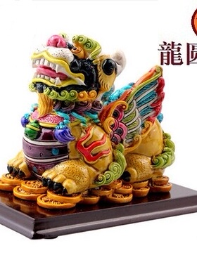 交趾彩陶貔貅精品摆件招财进宝开业生日礼品办公室客厅摆件工艺品