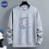 NASA co-branded autumn and winter men's sweatshirt 2025 new loose velvet thickened youth bottoming shirt long-sleeved trendy