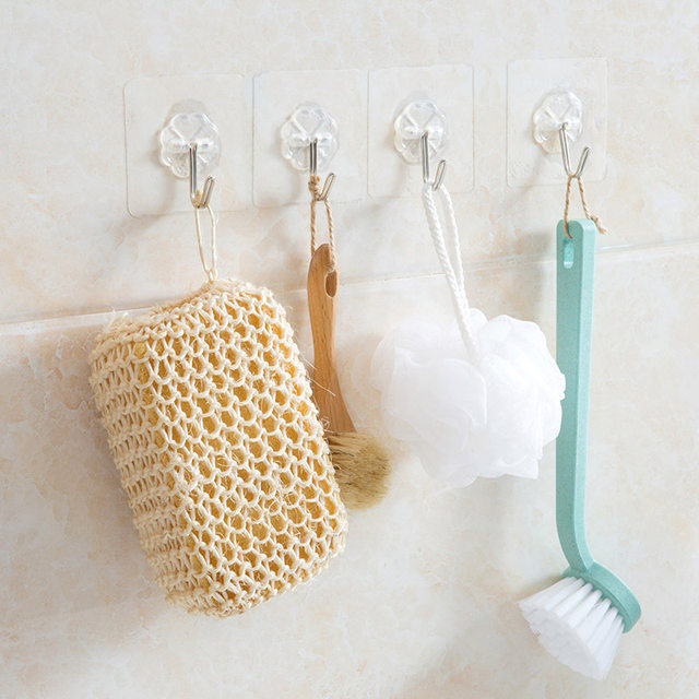Transparent adhesive hooks, traceless adhesive bathroom hooks