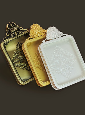 大鹏鸟唐卡画盒纯铜镀金高档唐卡盒子防汗防潮4乘5唐卡画盒金刚杵