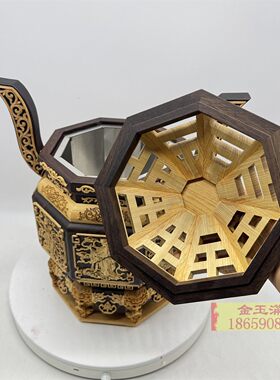黑檀入桧木净香炉奉香炉