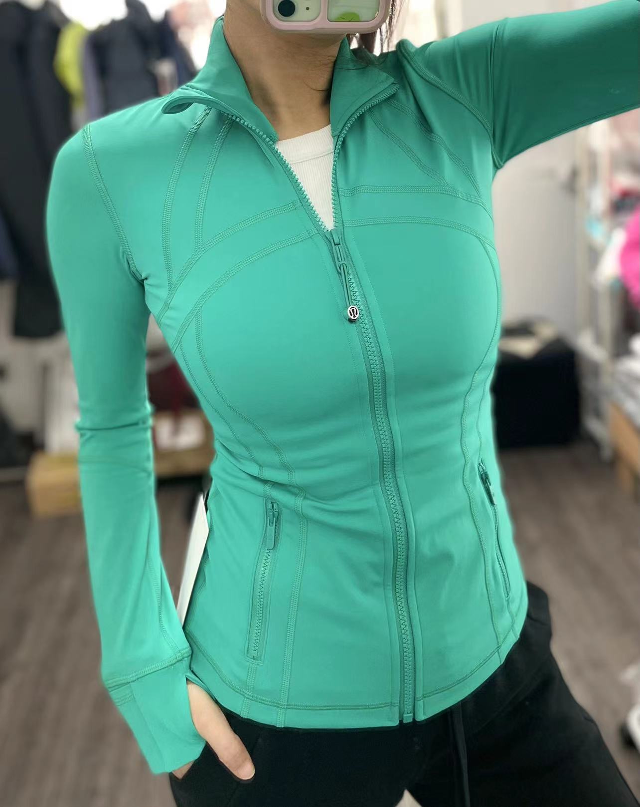 现货Lululemon Define Jacket 瑜伽修身运动休闲舒适立领夹克外套 - 图2