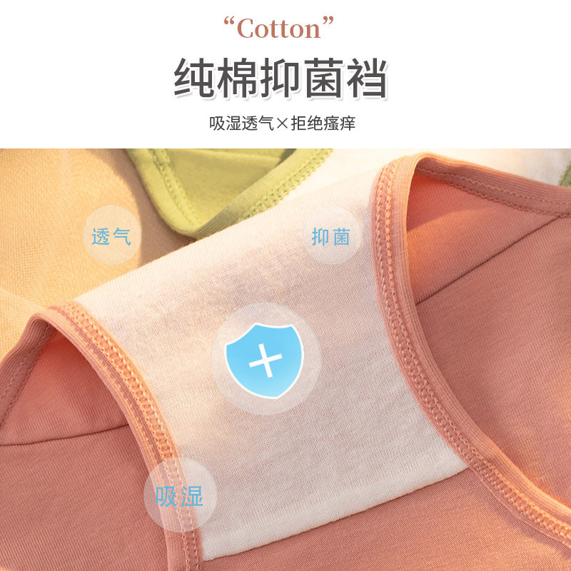内裤女纯棉抗菌100%全棉裆女士新款2021爆款时尚中腰女生三角短裤,淘宝优惠券,粉丝福利购,淘宝优惠卷