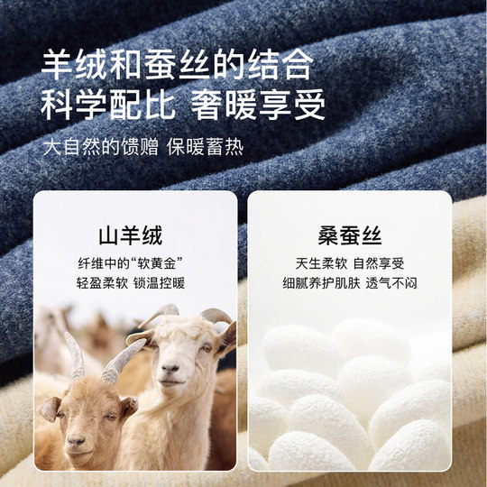 秋裤男款冬季双面磨绒衬裤线裤内穿无痕打底男士保暖裤棉毛裤