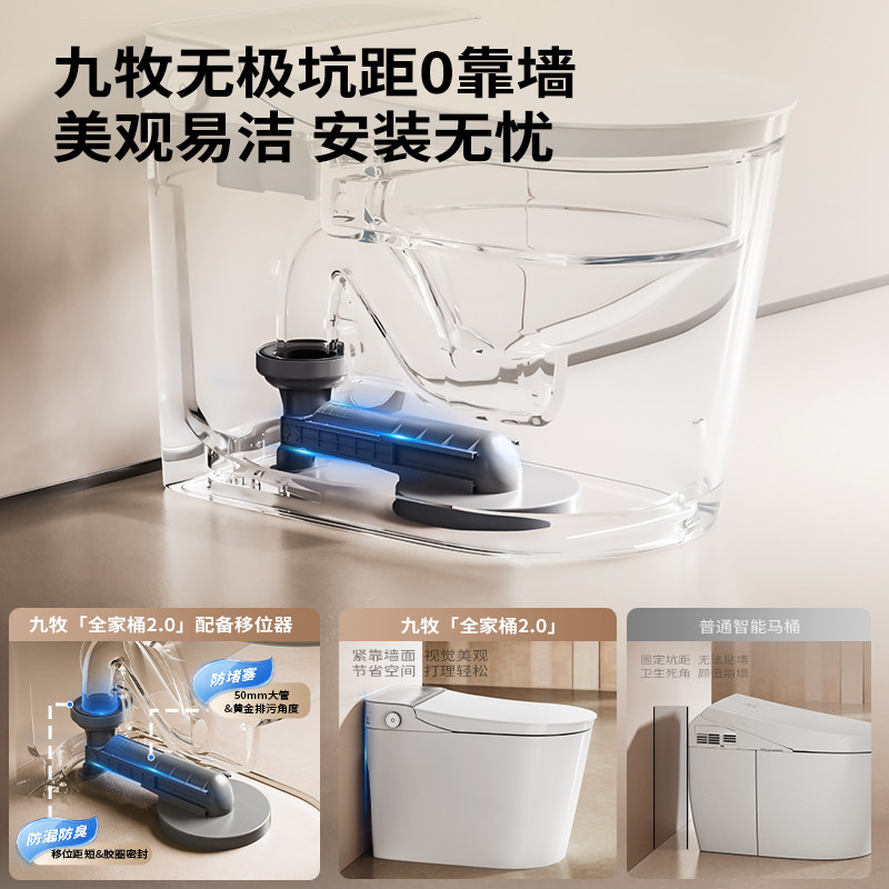 Jomoo Family Bucket 2.0 smart toilet pit distance adjustable self-cleaning toilet 780P