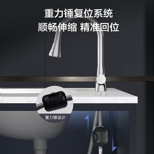 九牧官方旗舰店卫浴水龙头可抽拉式