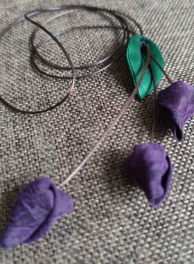 香云纱项链手工制作新中式国风项链送闺蜜生日礼物香云纱配饰挂件