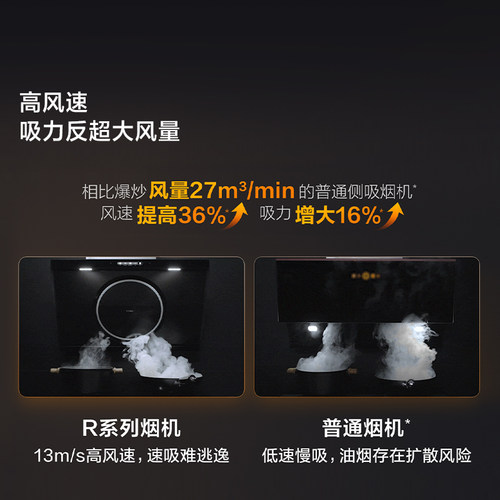 [800mm高风速]方太R3抽吸油烟机燃气灶具家用厨房官方旗舰店套装 - 图1