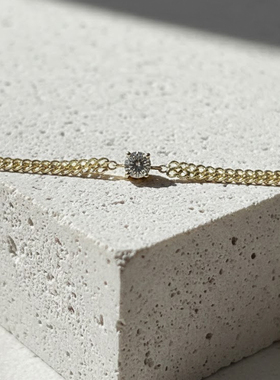 菲伊奇30分钻18K金古巴链手链