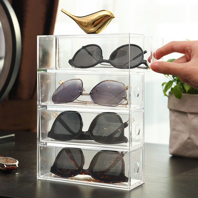 Sunglasses box Internet celebrity multi-grid glasses creative style storage box