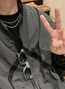 思涵银工坊余文乐同款925纯银双链二合一百搭男女双层叠戴项链