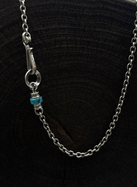 思涵银工坊925纯银做旧款3mm通用链原创小众锁骨链男女款百搭素链