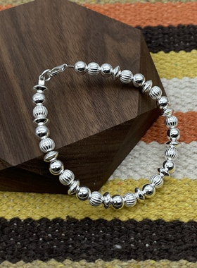 纳瓦霍手链925纯银小众设计情侣