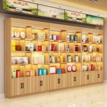 Tea Display Cabinet Cabinet of display case Shelves Container Exhibition Cabinet Solid Wood Eco panels customizable products cabinet lockers