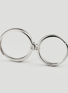 活口纯银日韩风原创刻字情侣戒指