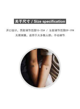 日月之恋原创纯银情侣戒指开口款