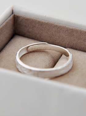 亦几简约纯银情侣戒指小众设计