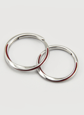 红线情侣戒指纯银一对学生细款