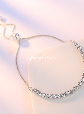 女锆石简约可调节手链