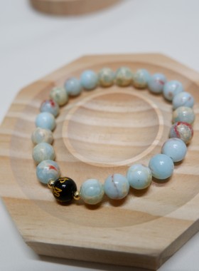 女款寿山石玛瑙中国风天然石手串