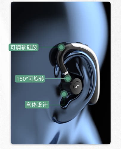 独到DUDAO U4A挂耳式防水外卖无线蓝牙耳机款超长待机左右可配戴S - 图1
