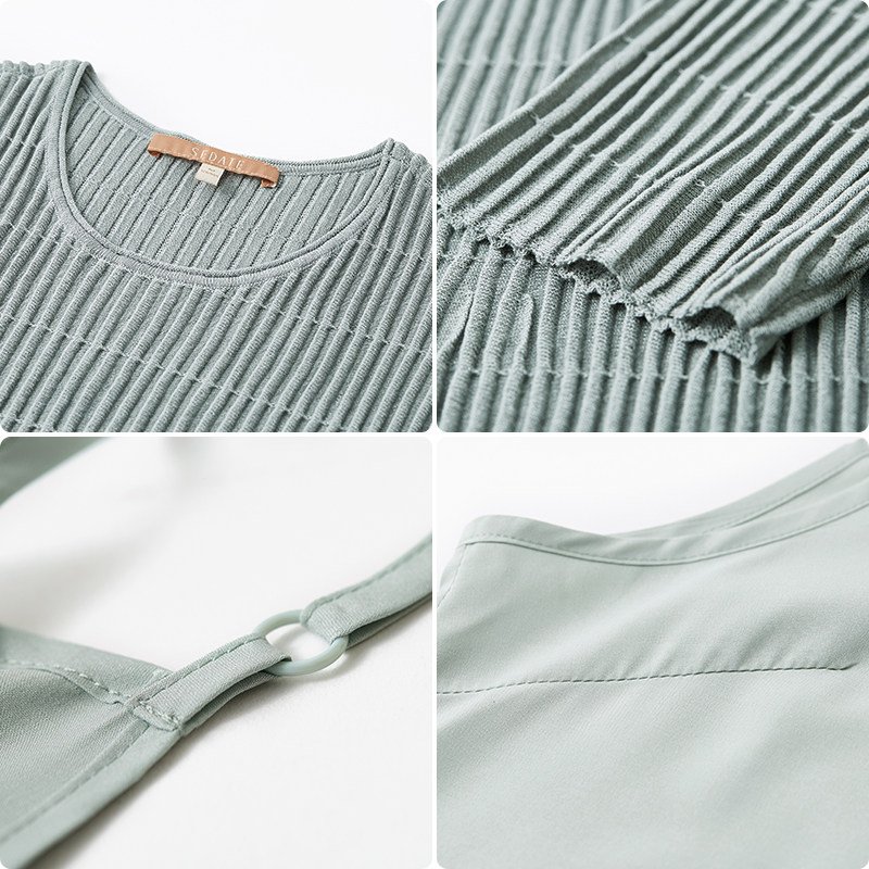 水云间纯色高腰中长裙夏季连衣裙 sedate连衣裙