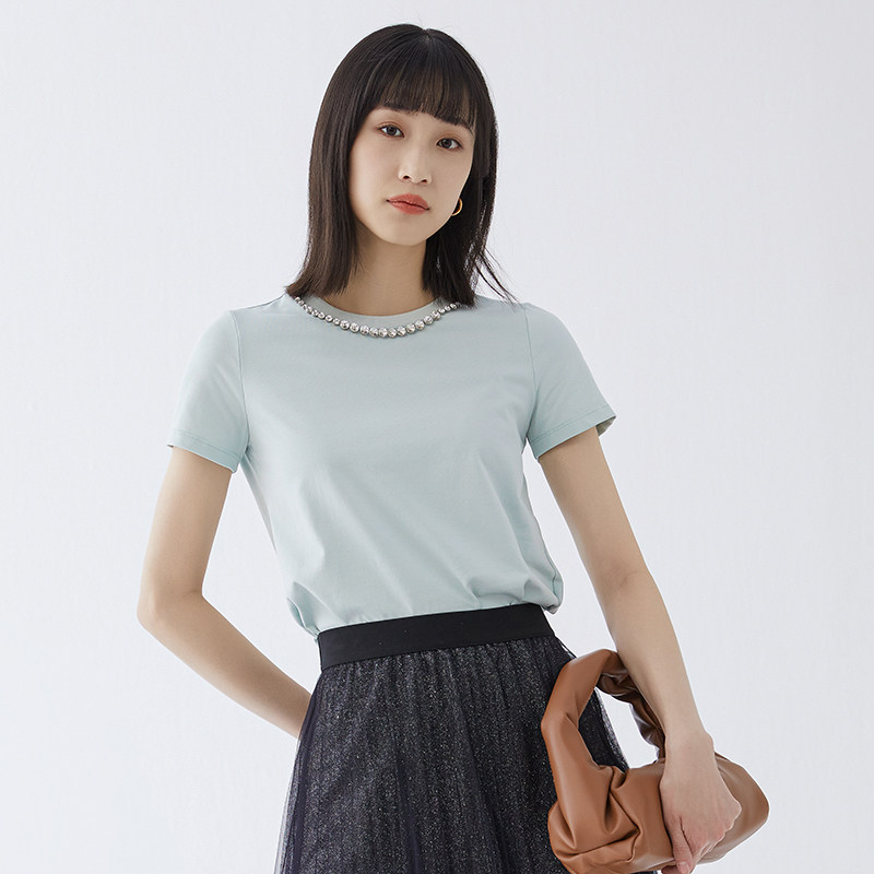 水云间2022夏季新款圆领宽松t恤 sedateT恤