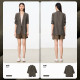 Shuiyunjian Brown Three Quarter Sleeve Small Blazer Women's Acetate Linen Blended Suit Right Shoulder Commuting Style 2026 Summer