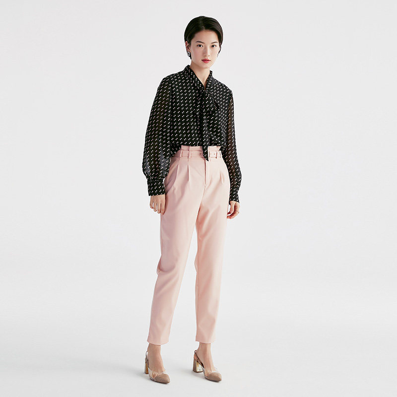 水云间灯笼袖印花女士2020新款衬衫 sedate衬衫