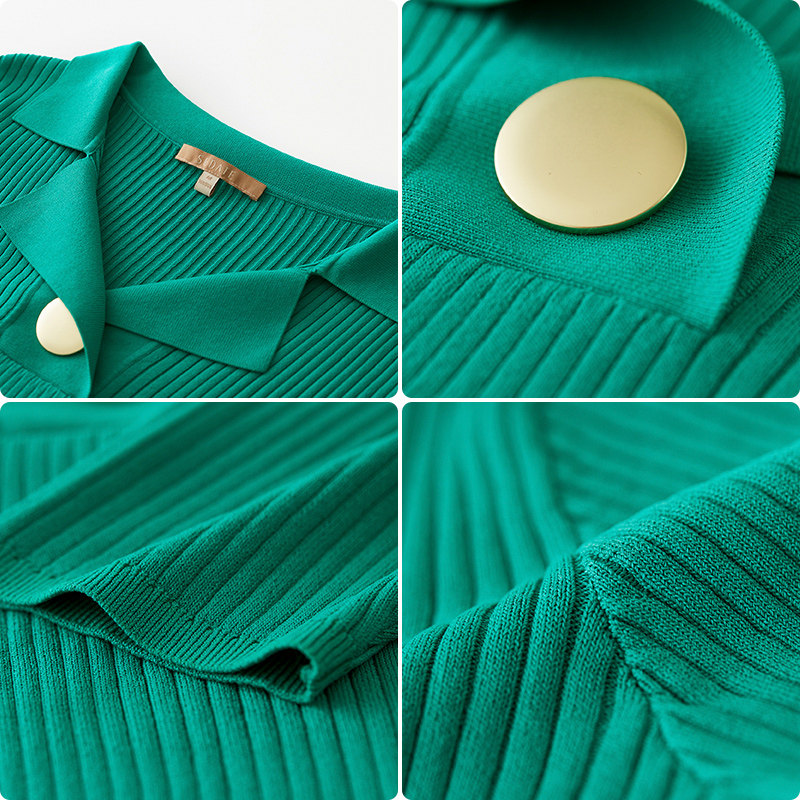 水云间一粒扣polo领毛2020针织衫 sedate毛针织衫